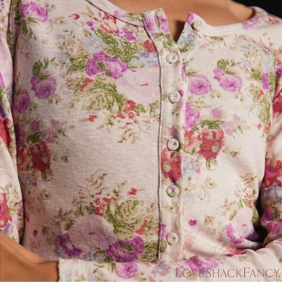 LOVESHACKFANCY **NWT** Jonah Cropped Cardigan in Shimmering Springs - Picture 11 of 14